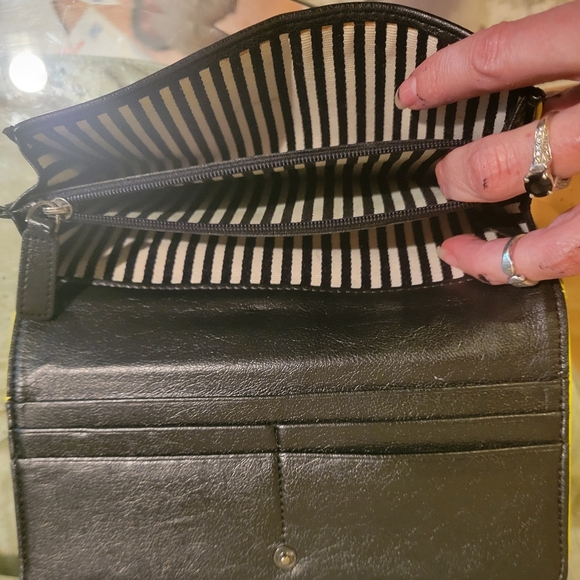 L.A.M.B. Gwen Stefani Acid Wash Wallet Leather Canvas Designer Celebrity #28 - Picture 10 of 13